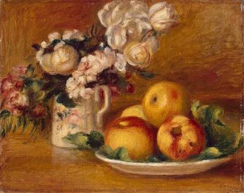 Pierre Auguste Renoir : Apples and Flowers